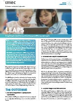 imec-icon-project-LEAPS Children using a tablet with the LEAPS project title overlaid on the image