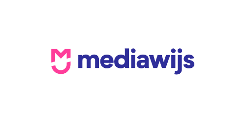 Logo van Mediawijs op een zwarte achtergrond