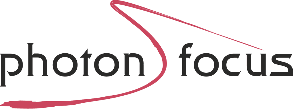 photonfocus Photonfocus logo with black wordmark and pink curved swoosh