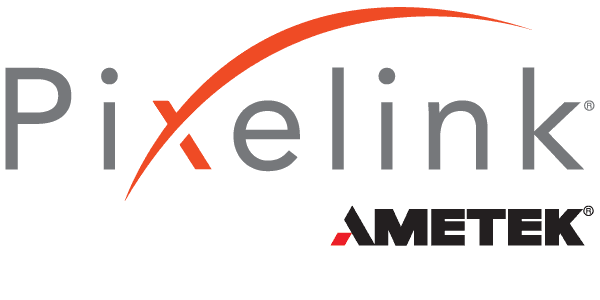 pixelink Pixelink and Ametek logos on a black background