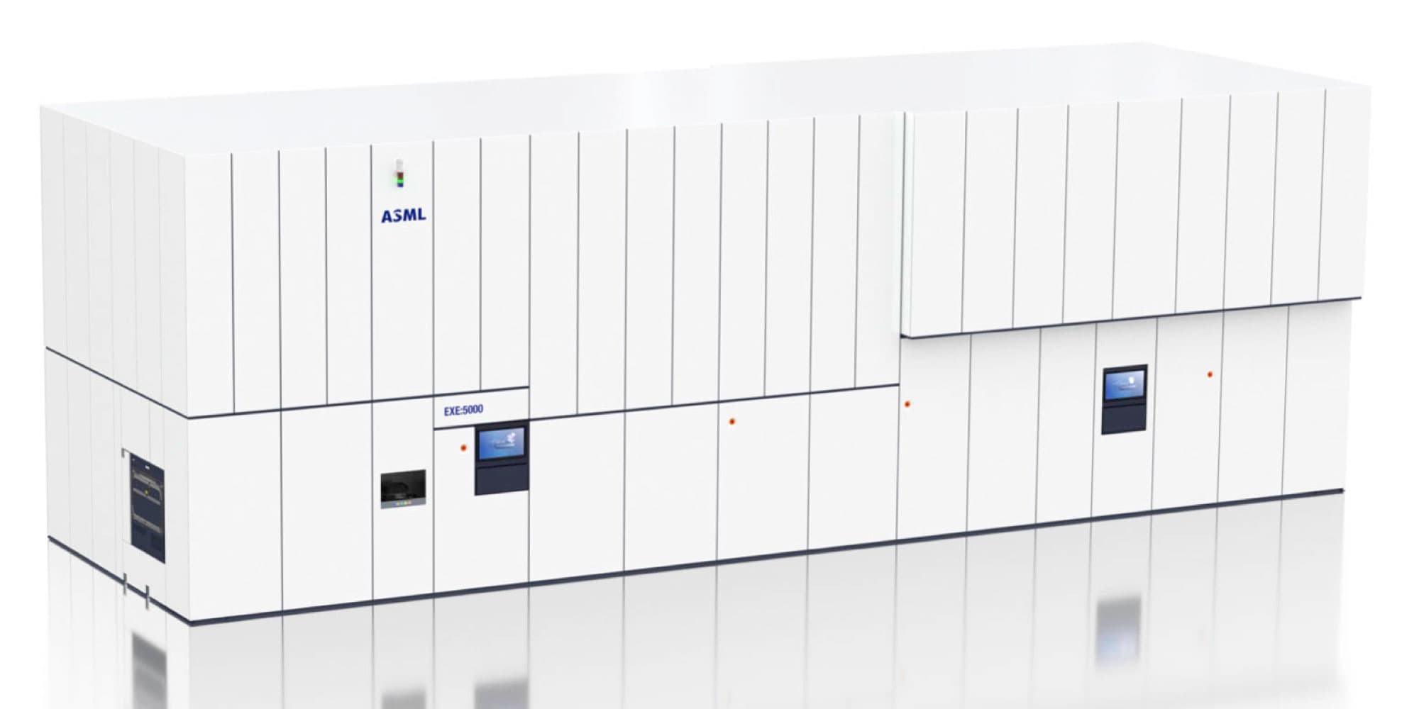 ASML ASML EXE:5000 lithography system shown in a clean white facility interior