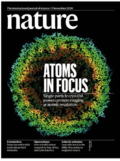 Atoms%20in%20focus Nature cover with a colorful ring surrounding the words “Atoms in Focus”