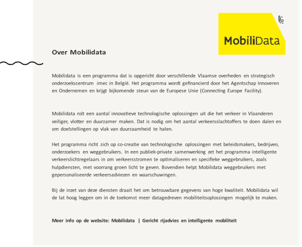 Boilerplate_Mobilidata Mobilidata-logo op een pagina over het programma en zijn mobiliteitsoplossingen voor verkeersveiligheid