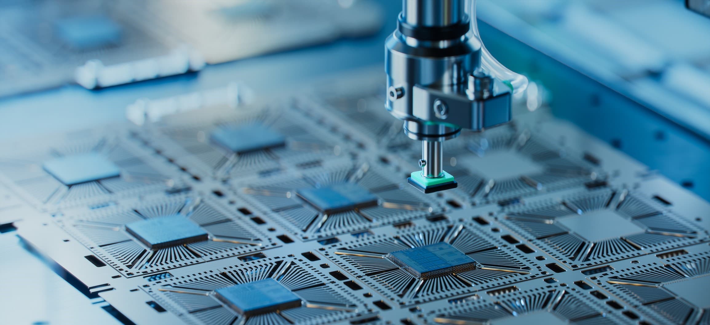 Choose%20technology%20node Robotic arm placing a chip on a semiconductor wafer