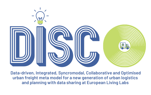 DISCO%20LOGO_EXTENDED%20VERSION_%20TRANSPARENT%20BACKGROUND DISCO logo with the project name and a delivery truck icon inside the O