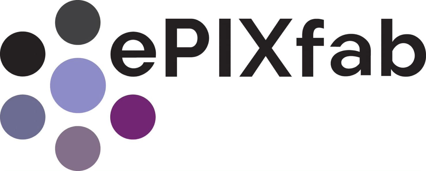 epixlab_0 ePIXfab-logo met zes gekleurde cirkels en een zwart woordmerk op een witte achtergrond