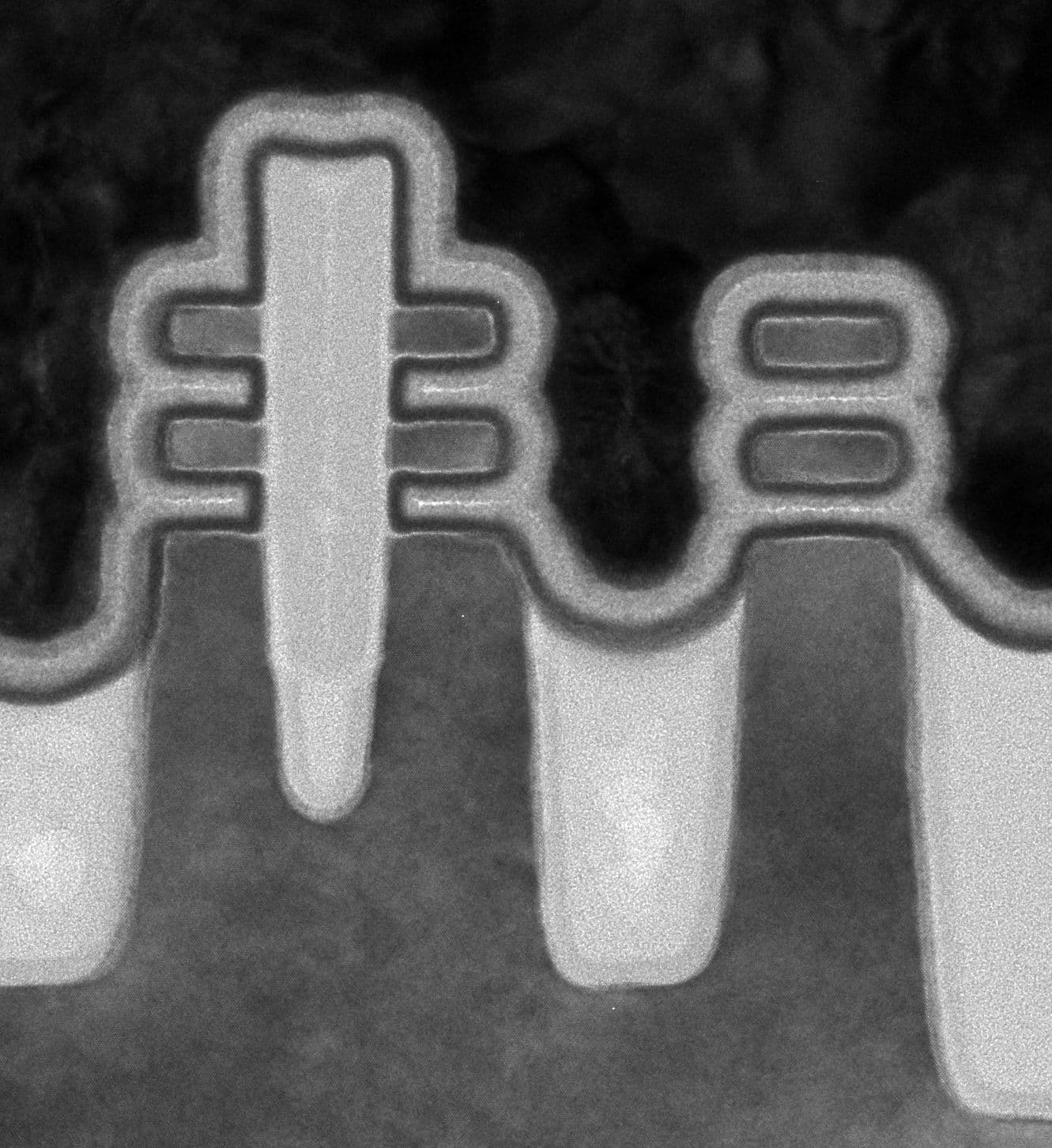 Fig%202%20-%20TEM%20fork-%20and%20nanosheet%20structures_FINAL TEM cross-section of forksheet nanosheet transistor structures