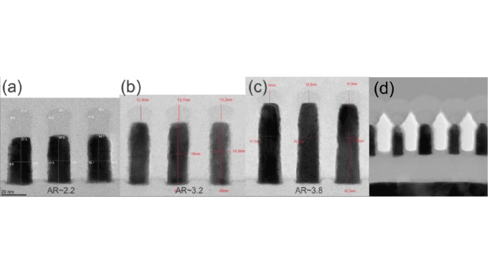 Figure-1---Semi-damascene---high-AR-wires-and-high-density-airgaps Cross-sectional microchip fabrication diagrams showing semi-damascene wires and airgap structures
