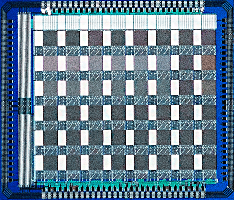 Figure%204%20-%20SOT%20array SOT-CMOS memory array layout with repeated cell blocks and wiring around the chip edge