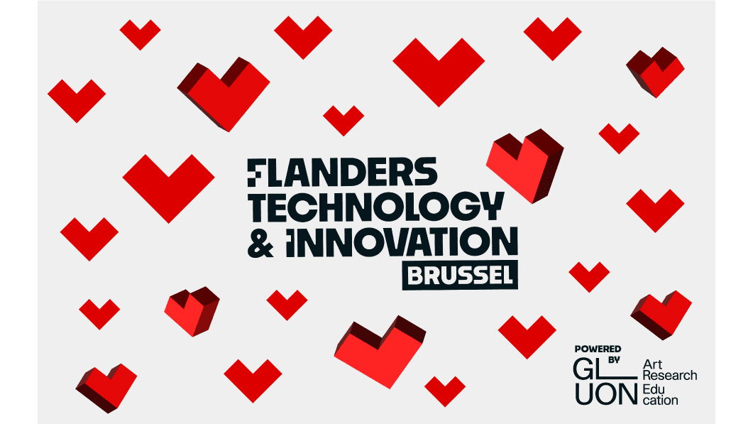 FTI-Brussel-2026 Flanders Technology & Innovation Brussel-graphic met rode hartvormen en eventlogo's