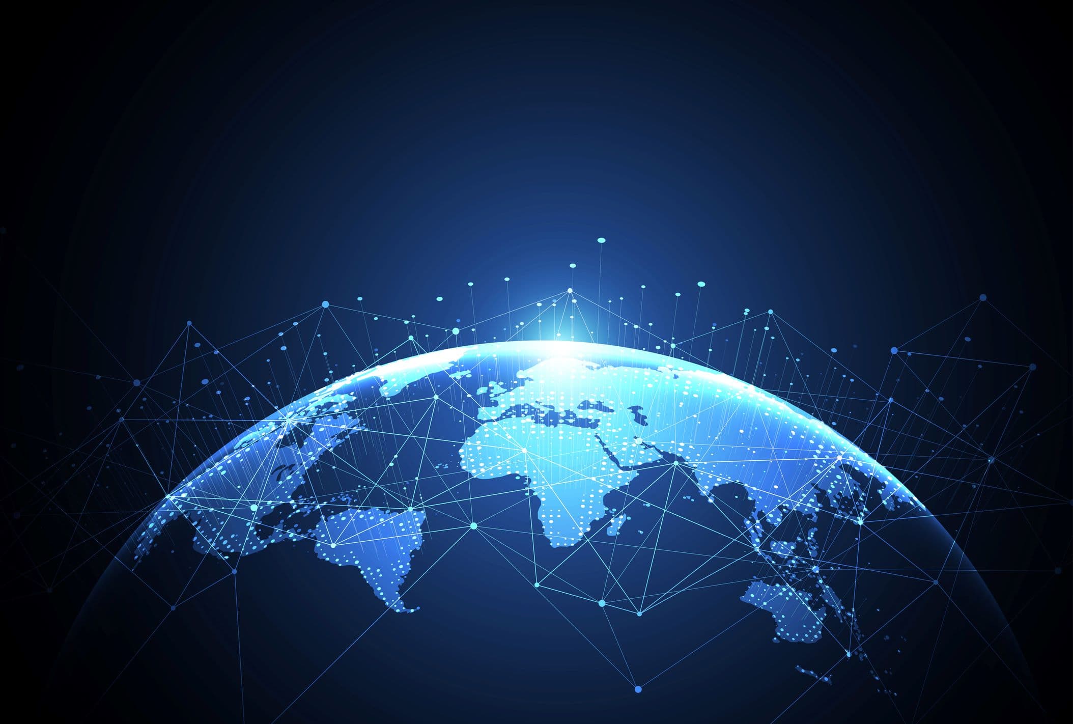 GettyImages-1424222363_1 Gloeiende digitale globe verbonden door een netwerk van lijnen en knooppunten