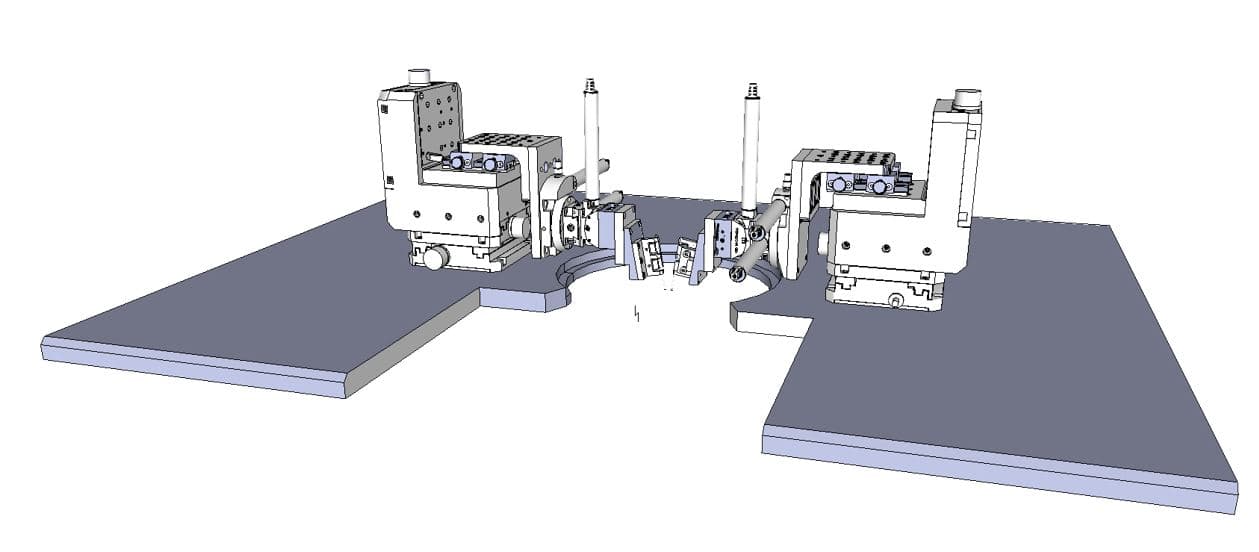 Imec-figure_1_-_fiber_manipulators_0 Schematic of two motorized fiber manipulators on a semi-automatic probe station platen.