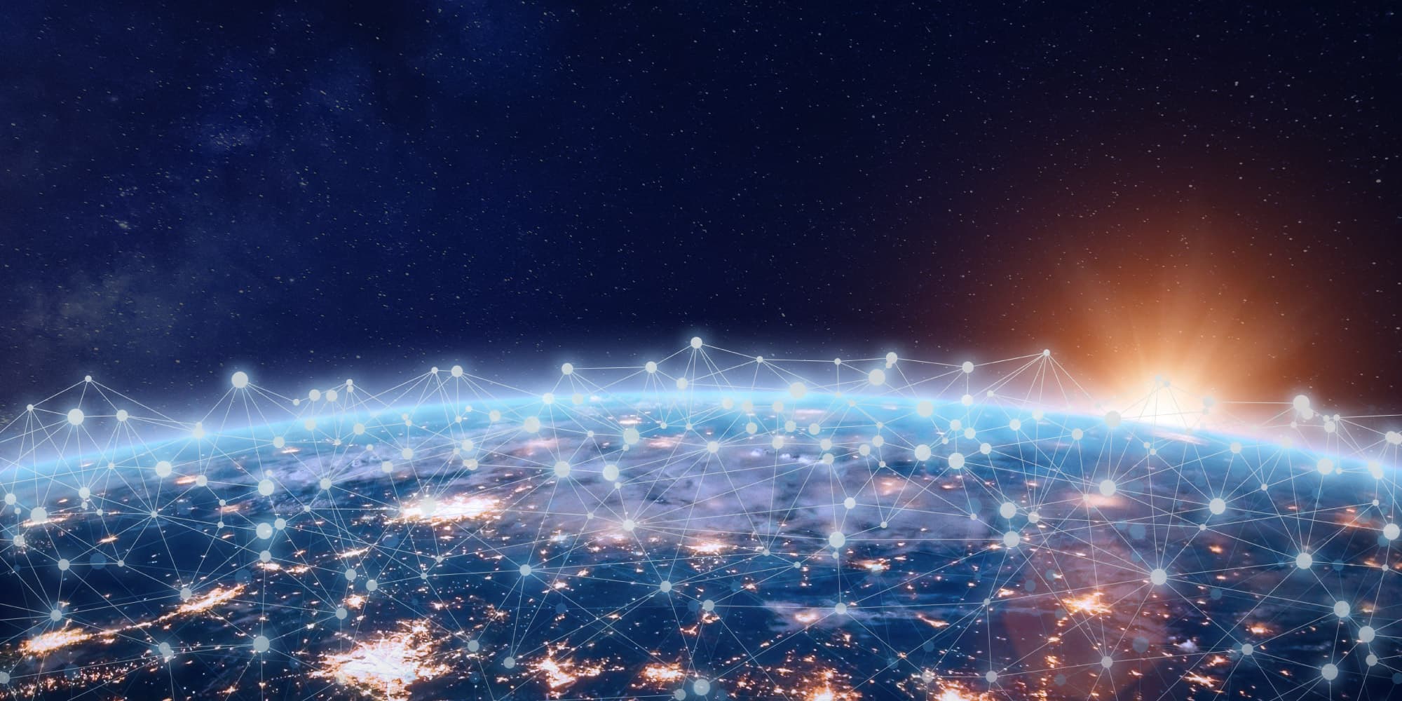 Integrated-circuits-for-high-speed-wireline-transceivers Abstract network grid over the Earth at sunrise, suggesting global high-speed connectivity