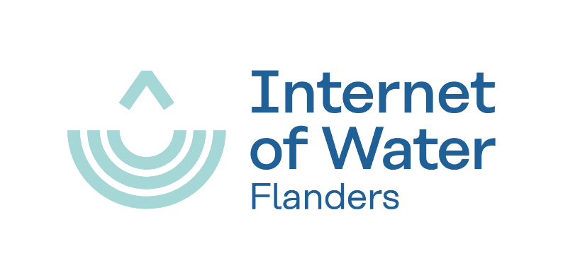 internet_of_water_flanders Internet of Water Flanders logo in blue and teal on a white background