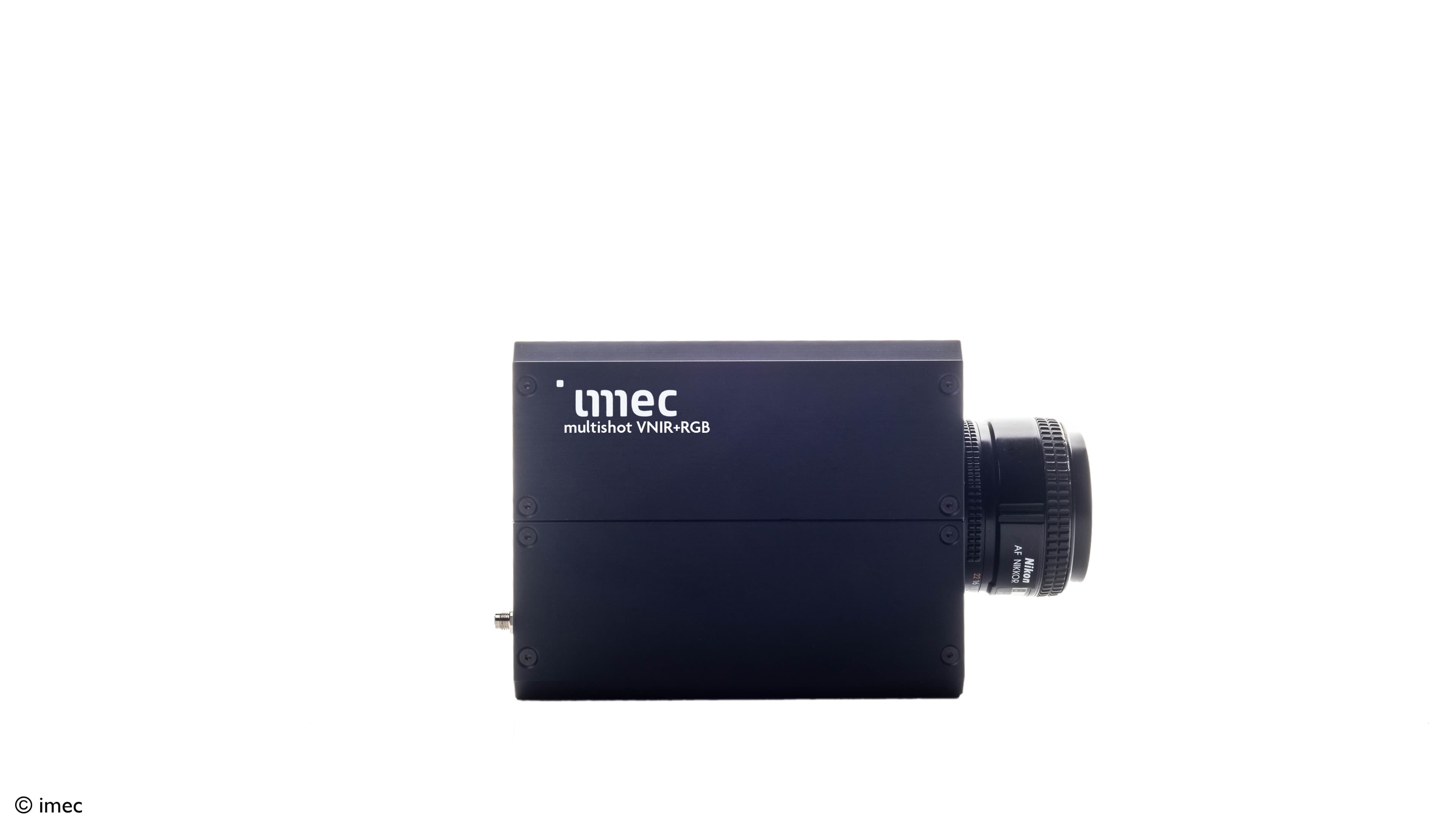 Multishot-VNIR-RGB imec multishot VNIR+RGB spectral camera on a white background
