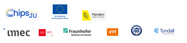 NanoIC-partners Logos of Chips JU, the European Union, imec, CEA-Leti, Fraunhofer, VTT, UPB, and Tyndall Institute