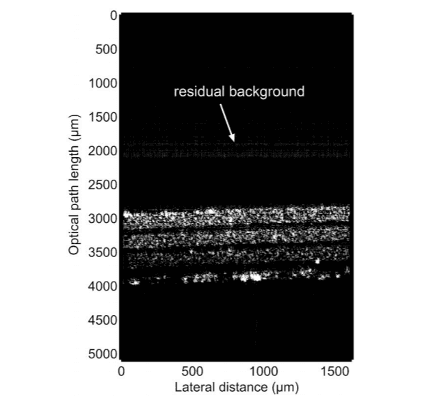 OCT%20cross-sectional%20image OCT cross-sectional scan of layered tissue phantom with residual background marked