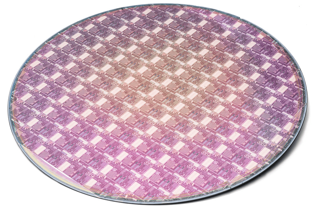 PTW-zoom Silicon photonics wafer with a repeating pattern of integrated chip structures