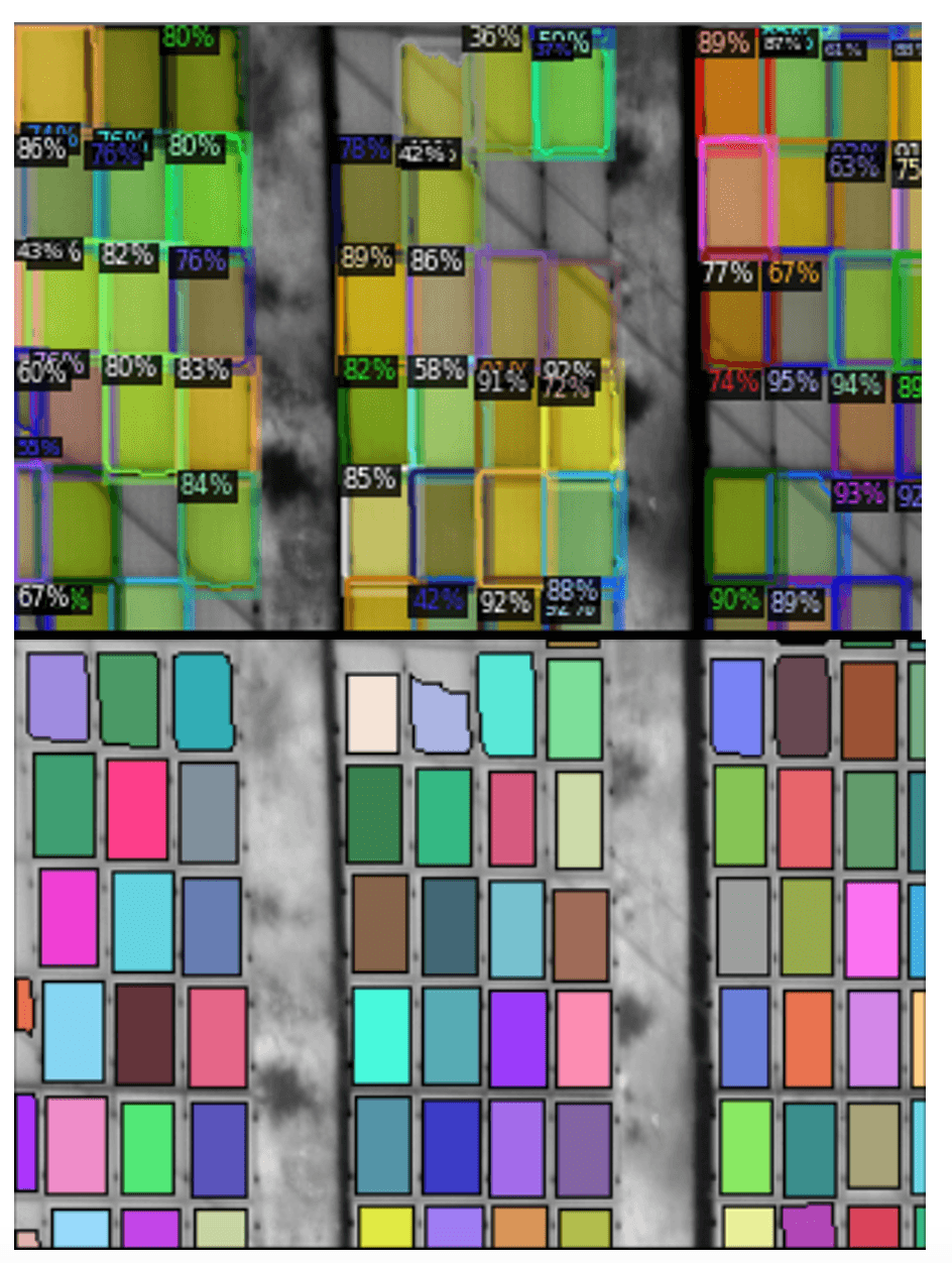 Screenshot%202021-11-05%20at%2000.35.33 Overlay van deep learning die zonnepanelen markeert in een luchtfoto van een zonnepark