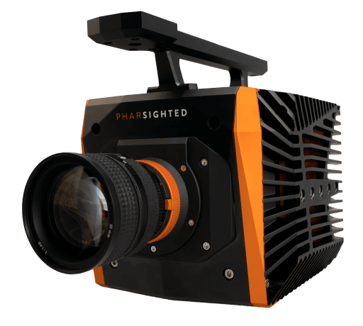 Ultra-high-speed%20camera Pharsighted ultra-high-speed camera with a large lens and orange accents
