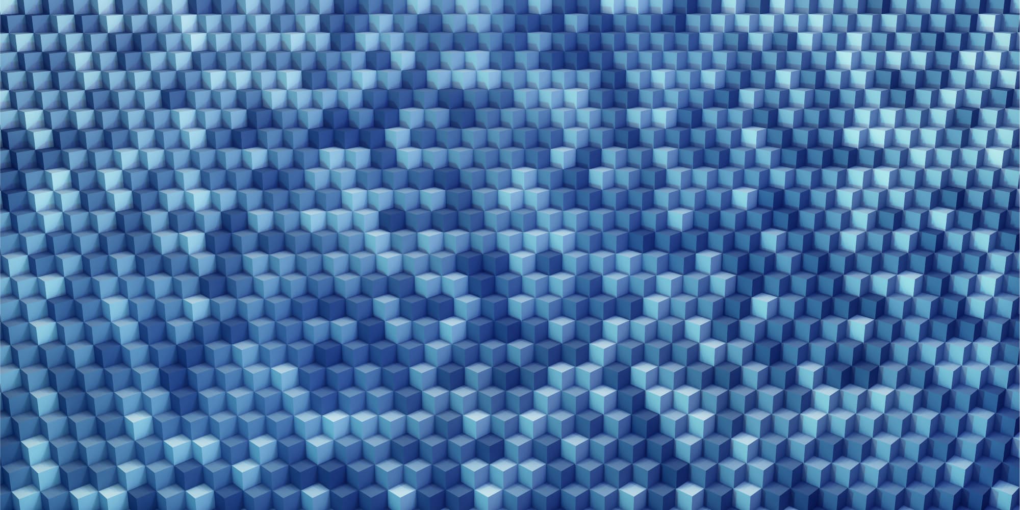waferlevel3d_1 Abstract blue 3D grid of raised cubes suggesting a semiconductor chip layout