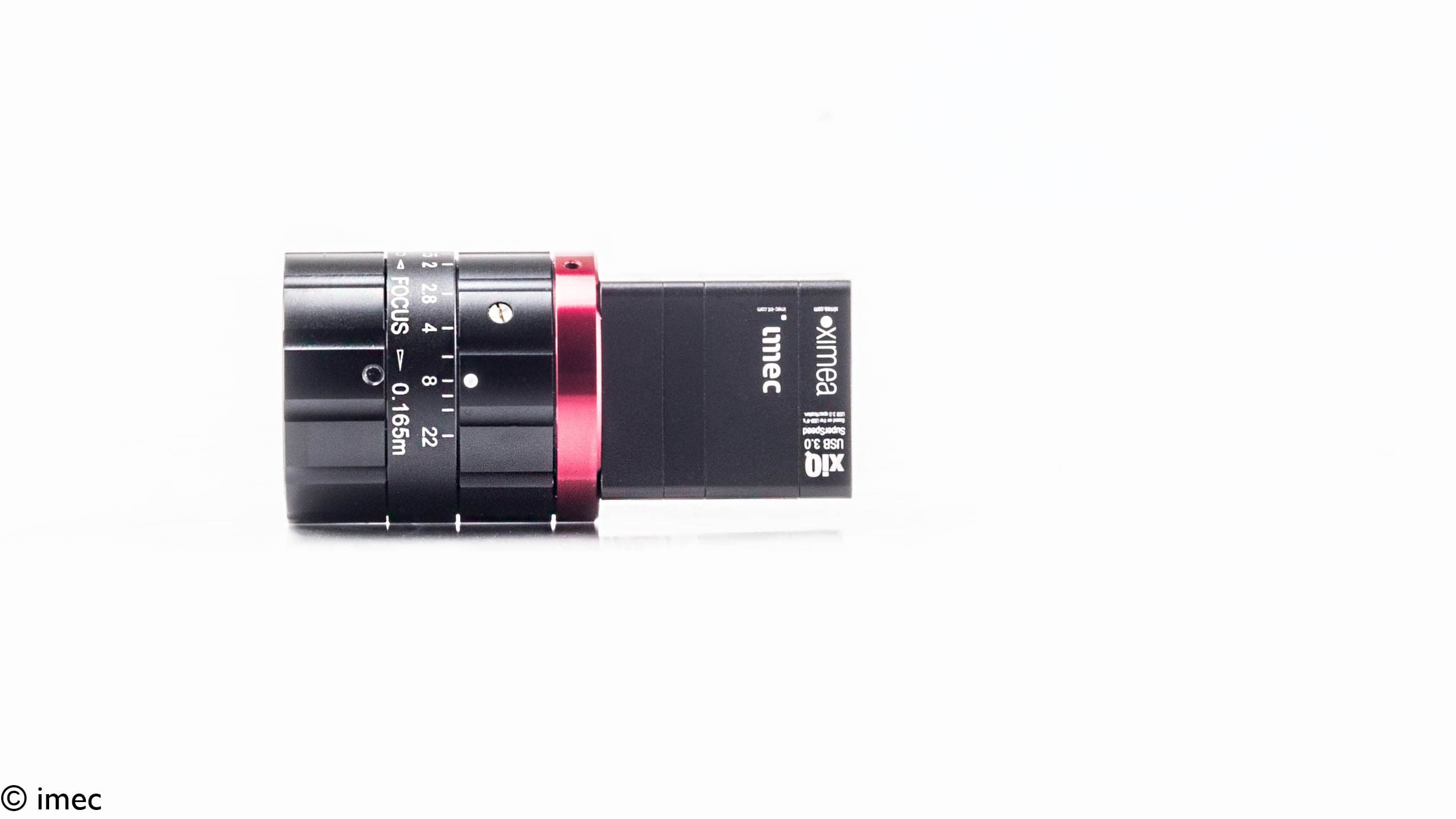 xiSpec2%20Snapshot%20camera2 XIMEA xiSpec2 hyperspectral camera with imec branding on a white background